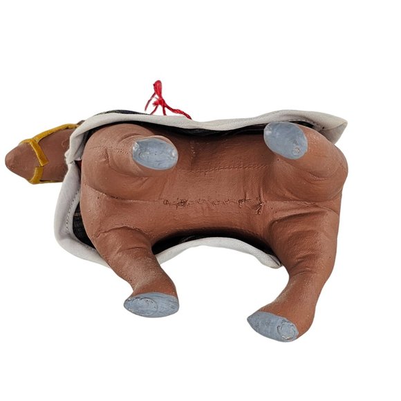 Vintage Handmade Horse Yarn Mane Tail Toy Figure Vinyl Plush Stuffed Animal - Picture 5 of 8